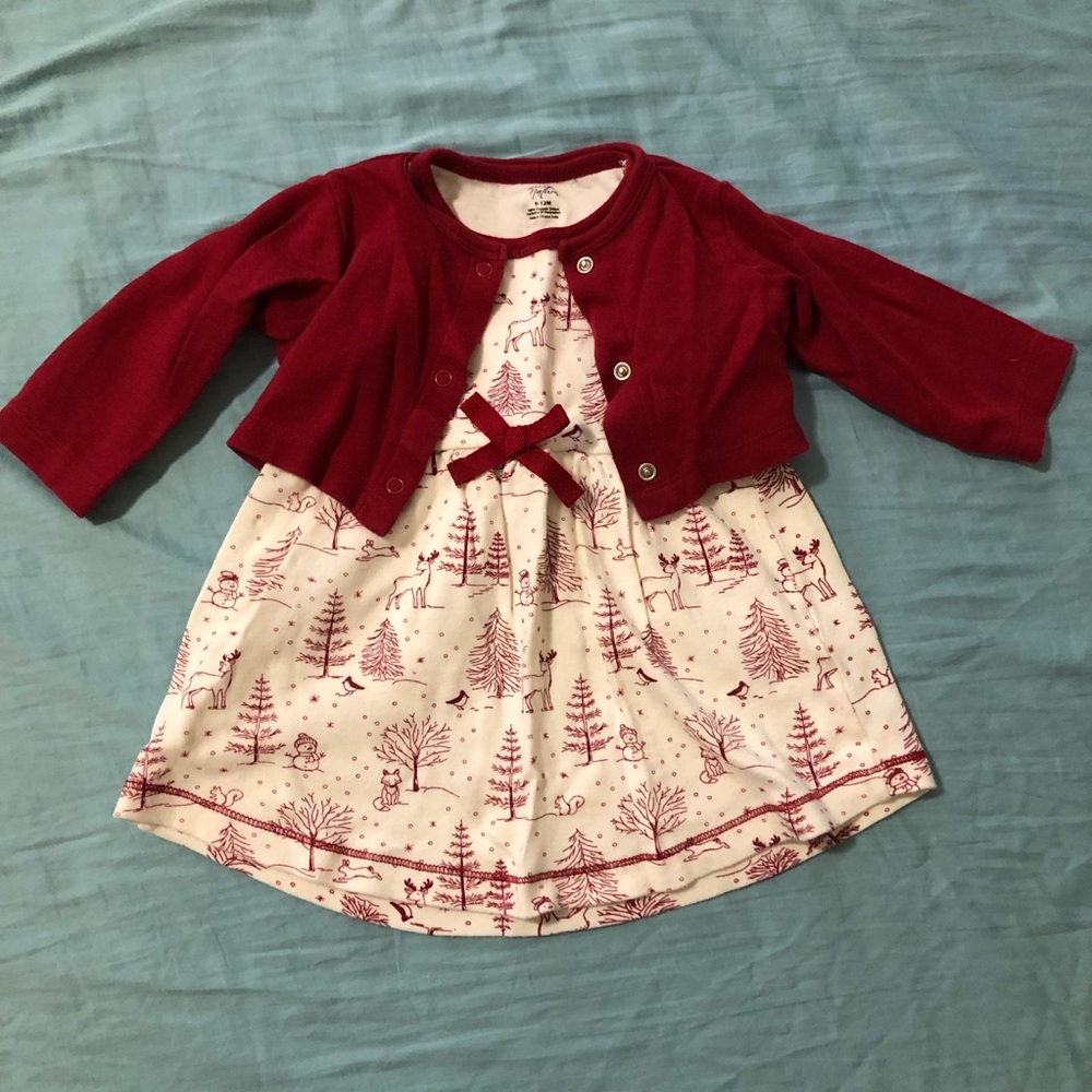 3/$24 Touched By Nature Infant Dress and Sweater